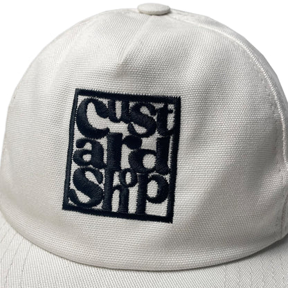 Canvas White 6 Panel Spellout Cap