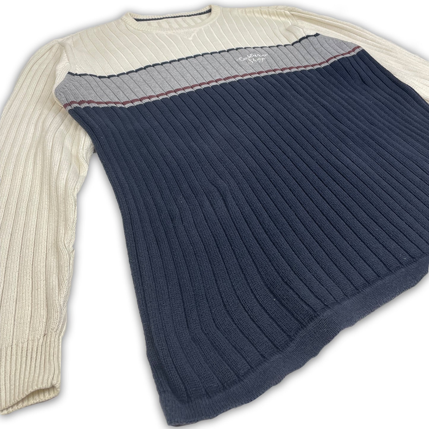 Custard Reclaimed Stripe Sweatshirt | Size Large