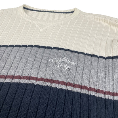 Custard Reclaimed Stripe Sweatshirt | Size Large