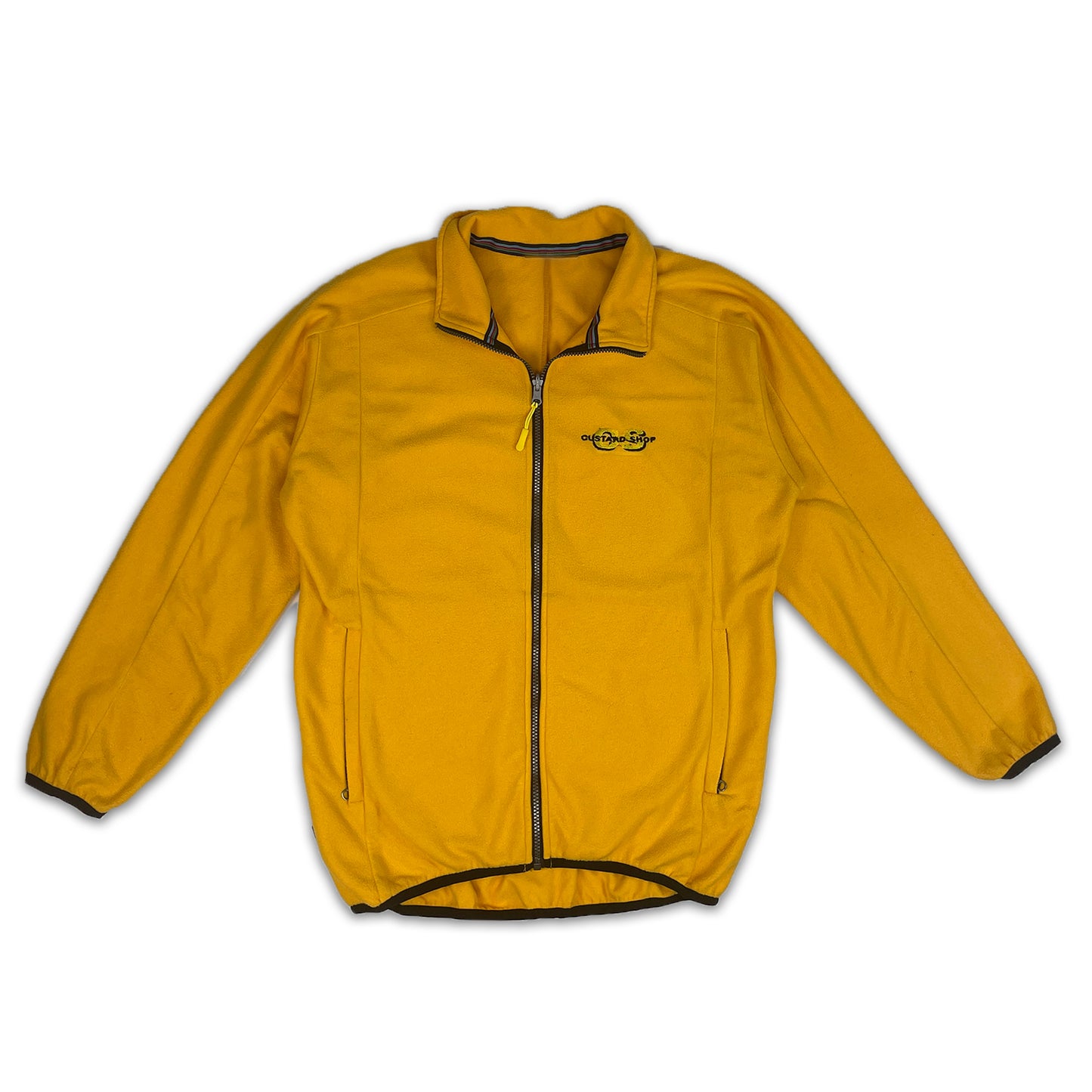 Custard Reclaimed Yellow Full-Zip Fleece | Size Large