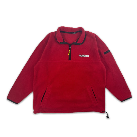 Custard Reclaimed Red 1/4 Zip Fleece | Size Large