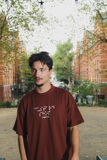 Lightweight Braille T-Shirt | Brown