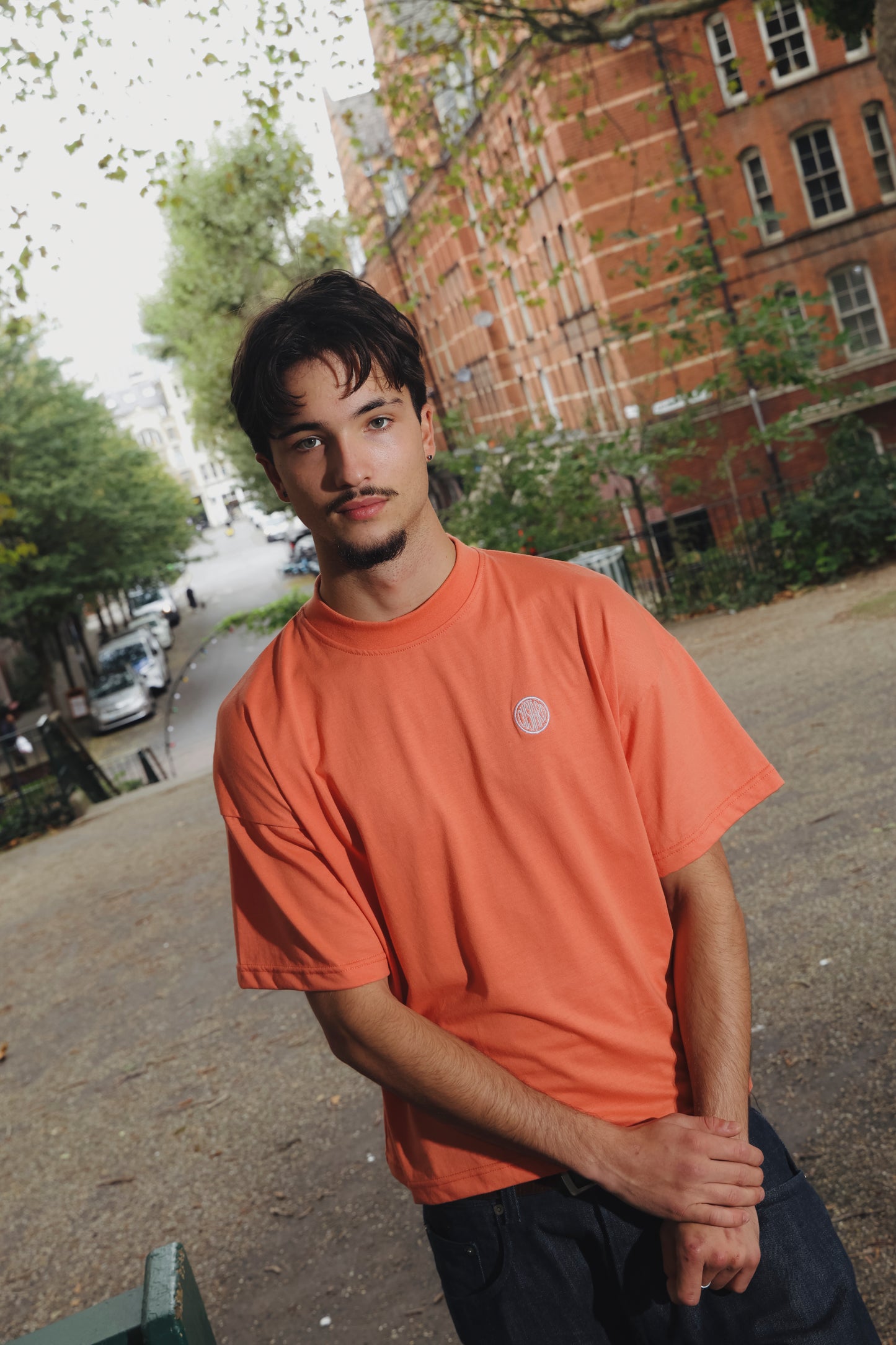 Lightweight Boxy Acid House T-Shirt | Peach