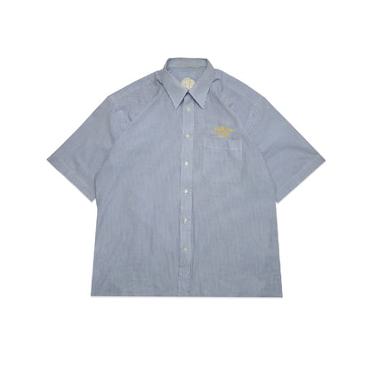 Custard Reclaimed Blue Check Shirt | Size Large