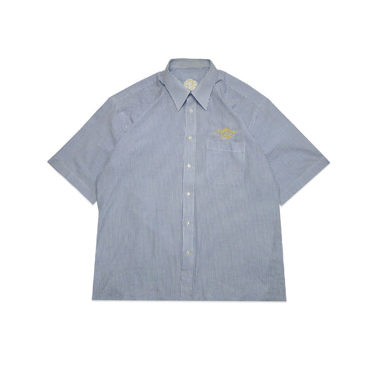 Custard Reclaimed Blue Check Shirt | Size Large