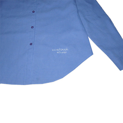 Custard Reclaimed Blue Long Sleeve Shirt | Size Small