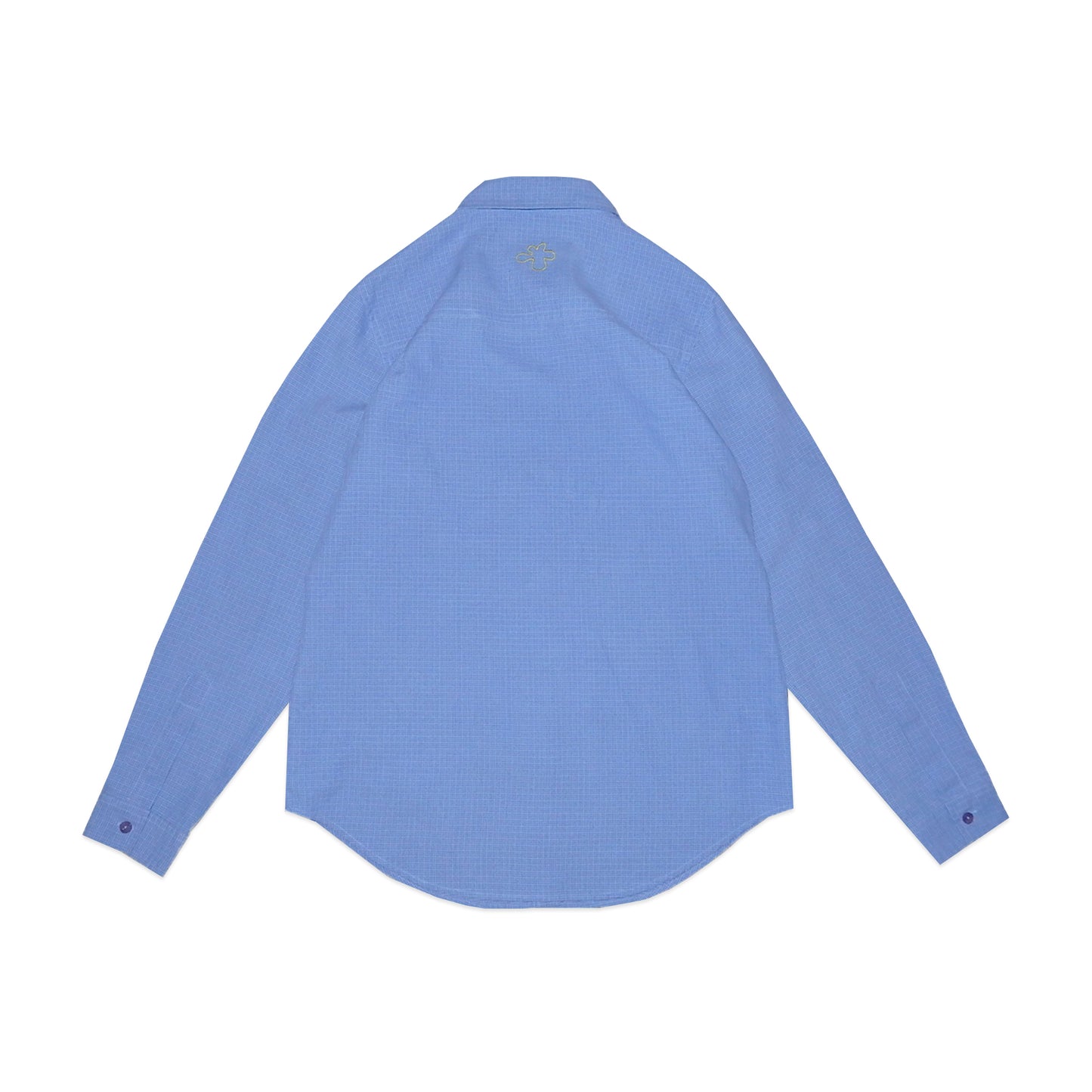 Custard Reclaimed Blue Long Sleeve Shirt | Size Small