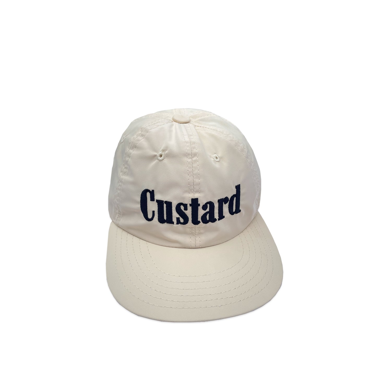 Nylon Beige Font 6 Panel Cap