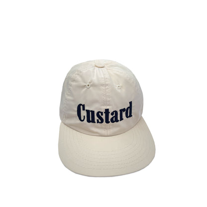 Nylon Beige Font 6 Panel Cap