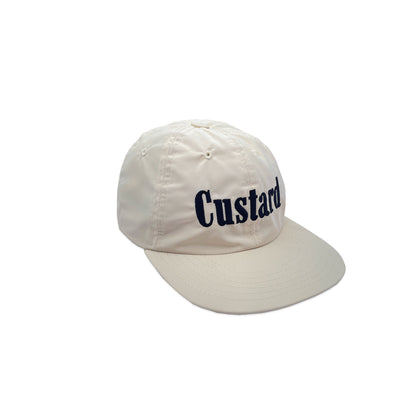 Nylon Beige Font 6 Panel Cap