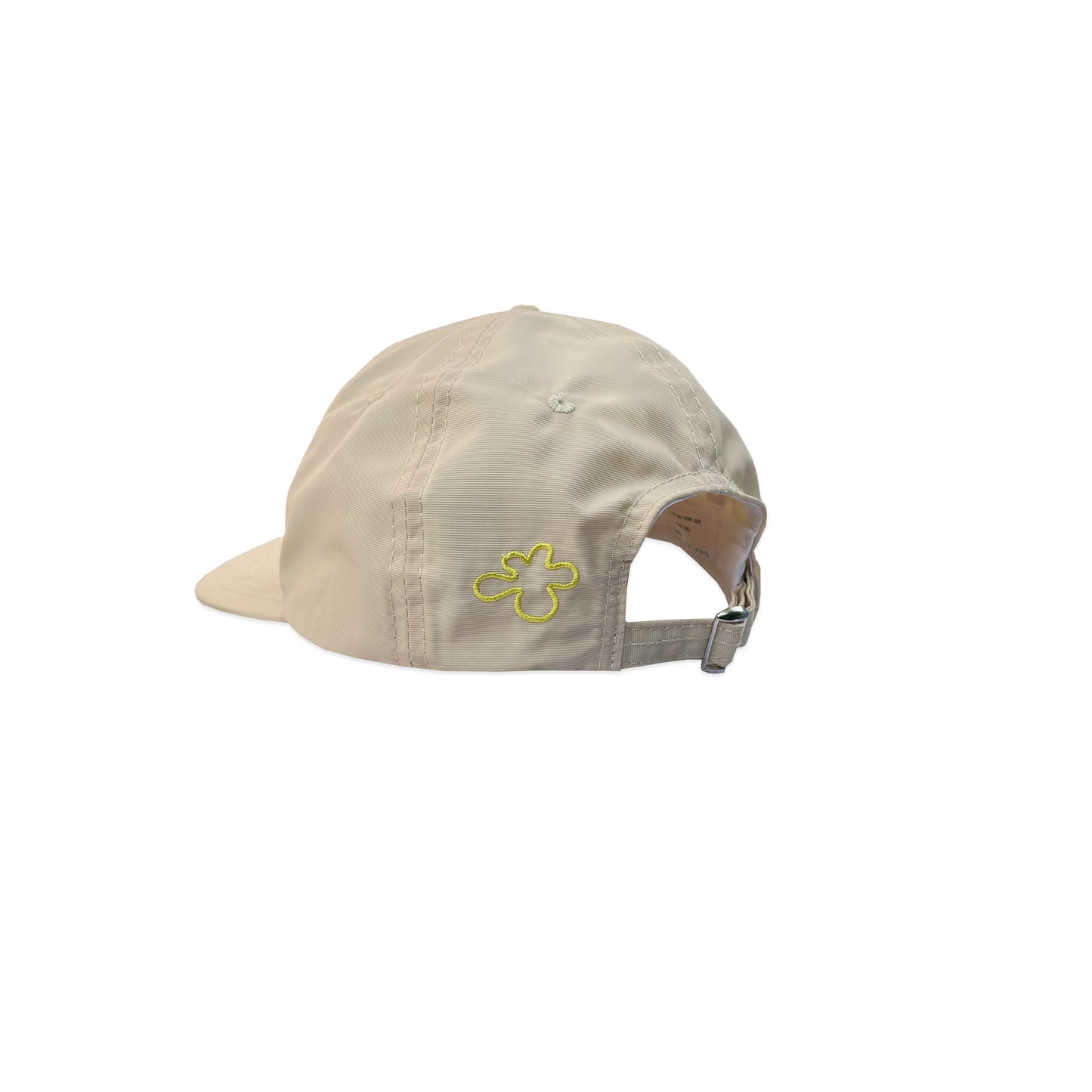 Nylon Beige Font 6 Panel Cap