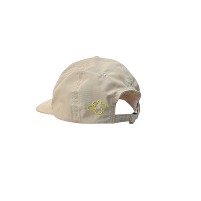 Nylon Beige Font 6 Panel Cap