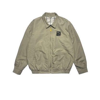 Custard Reclaimed Beige Bomber Jacket | Size Medium