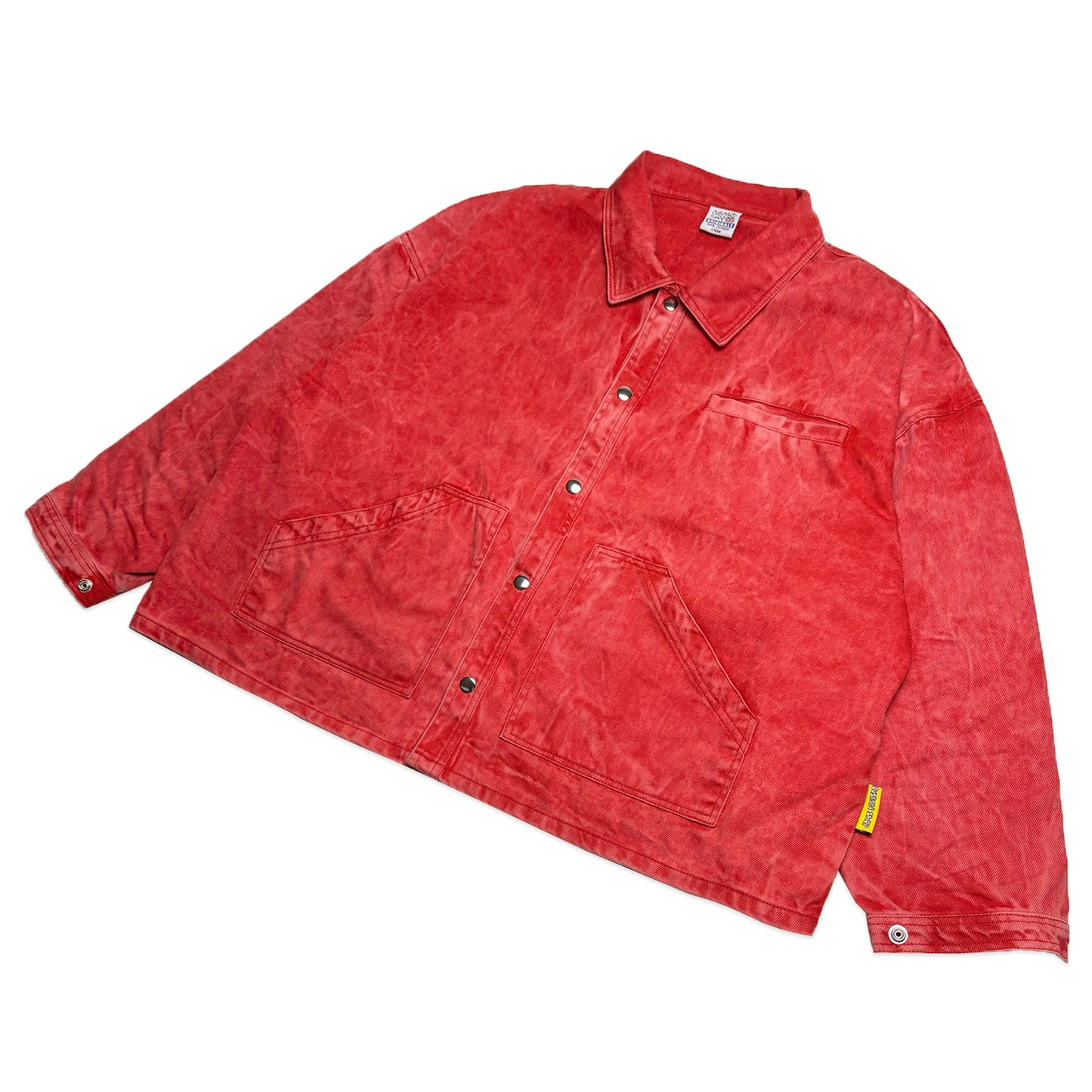Berwick Boxy Chore Jacket | Acid Wash Red