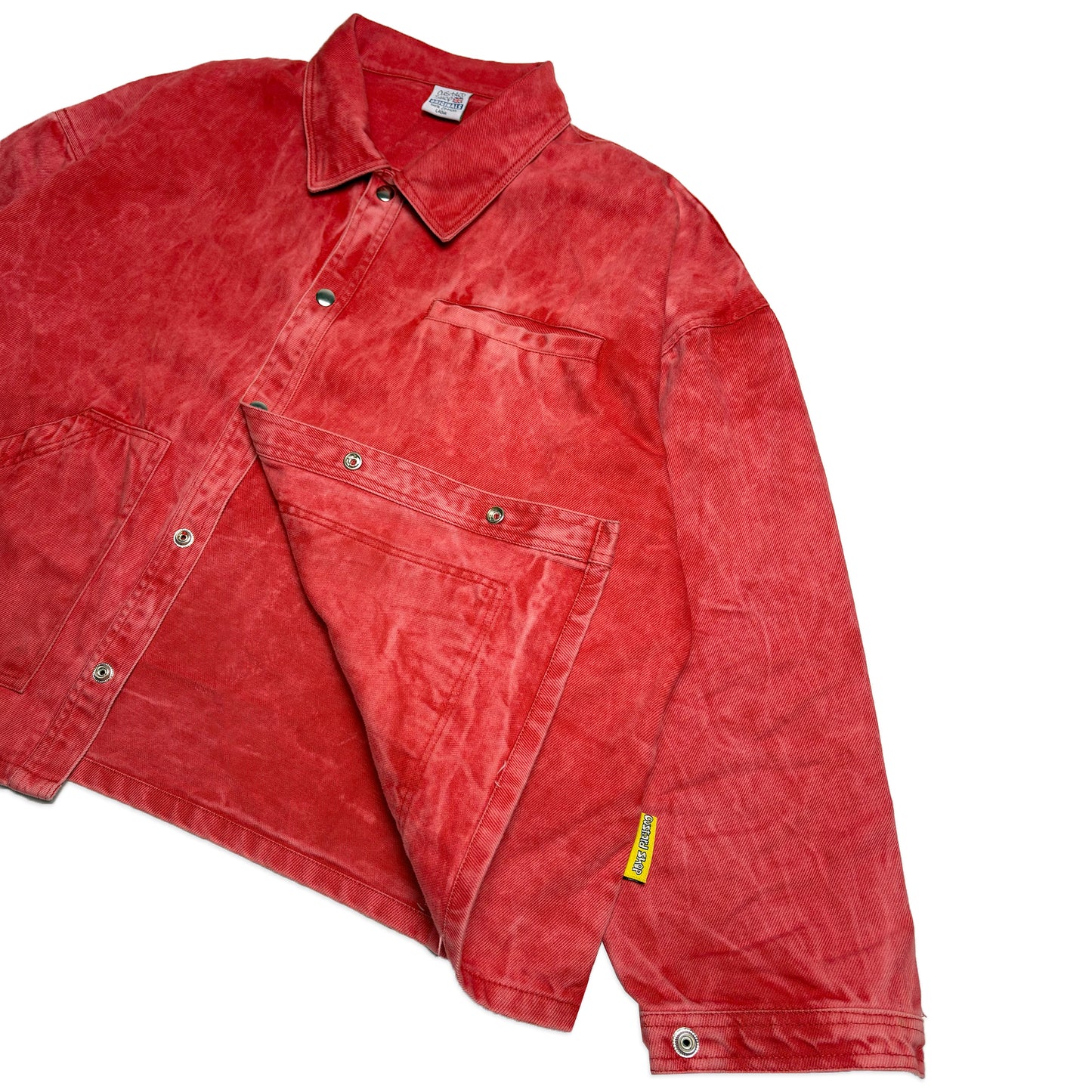 Berwick Boxy Chore Jacket | Acid Wash Red
