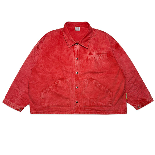 Berwick Boxy Chore Jacket | Acid Wash Red