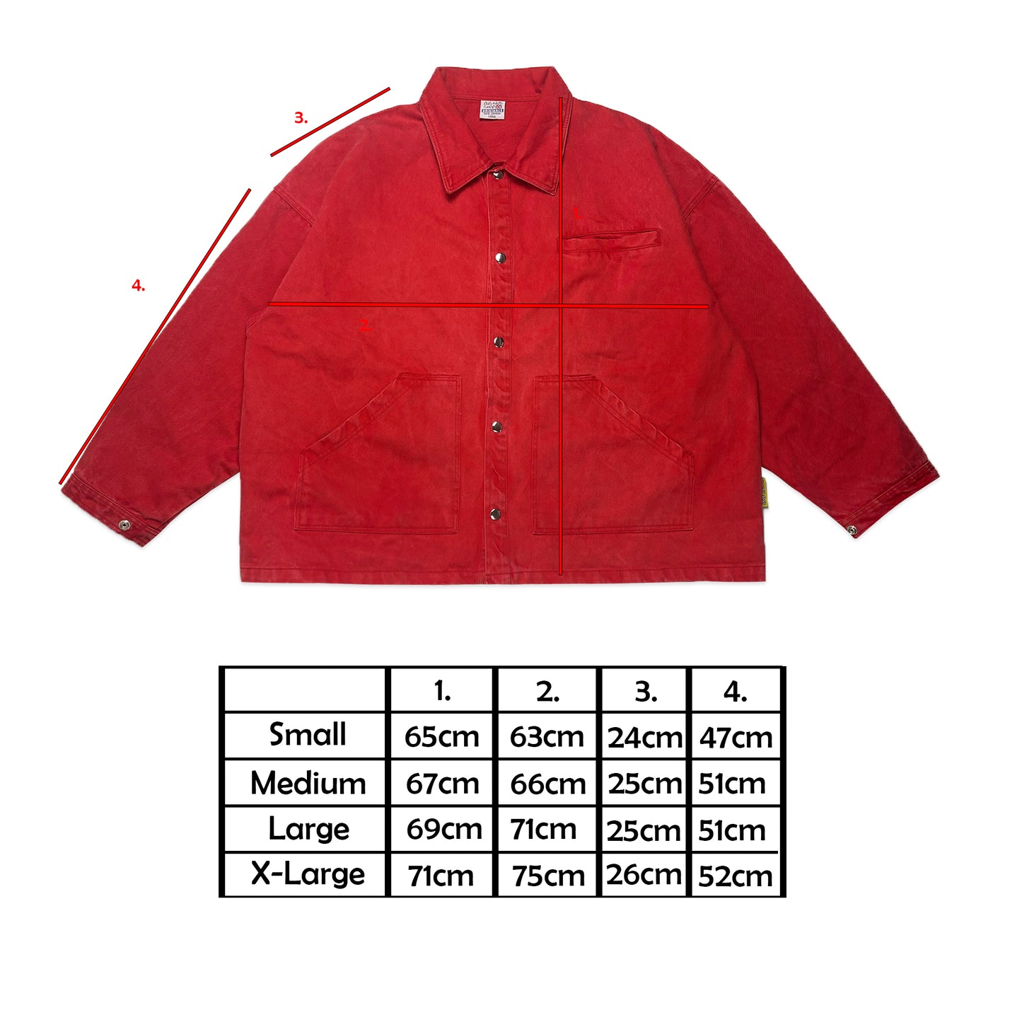 Berwick II Boxy Chore Jacket | Acid Wash Red (Live 15th May '26)
