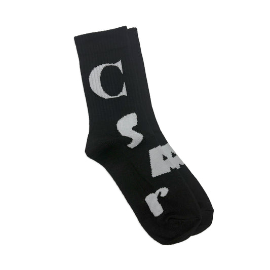 Spell-out Socks | Black
