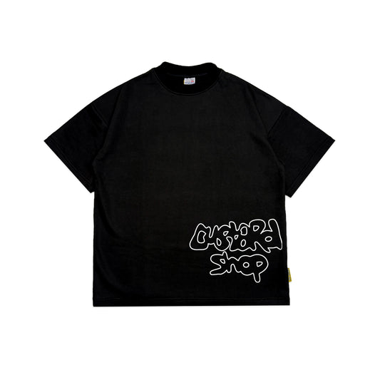 Heavyweight Liquid Print T-Shirt | Black