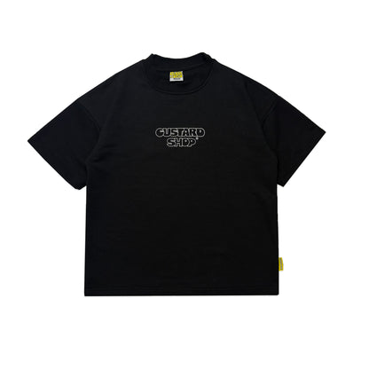 Heavyweight Block Print T-Shirt | Black