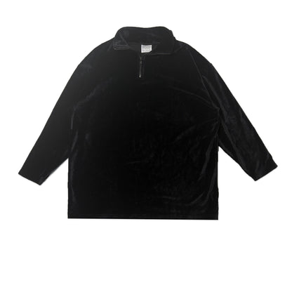 Custard Reclaimed Velour 1/4 Zip Jumper | Size Medium