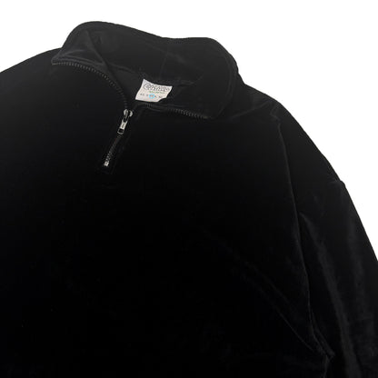 Custard Reclaimed Velour 1/4 Zip Jumper | Size Medium