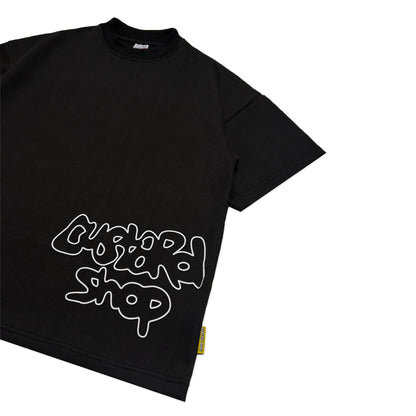Heavyweight Liquid Print T-Shirt | Black