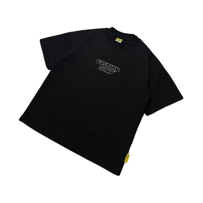 Heavyweight Block Print T-Shirt | Black
