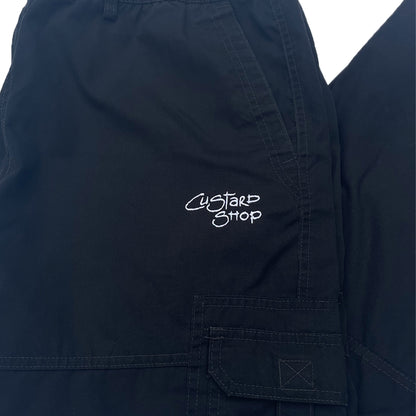 Custard Reclaimed Black Cargo Trouser | Size XL