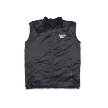 Custard Reclaimed Black Reversible Vest | Size Large