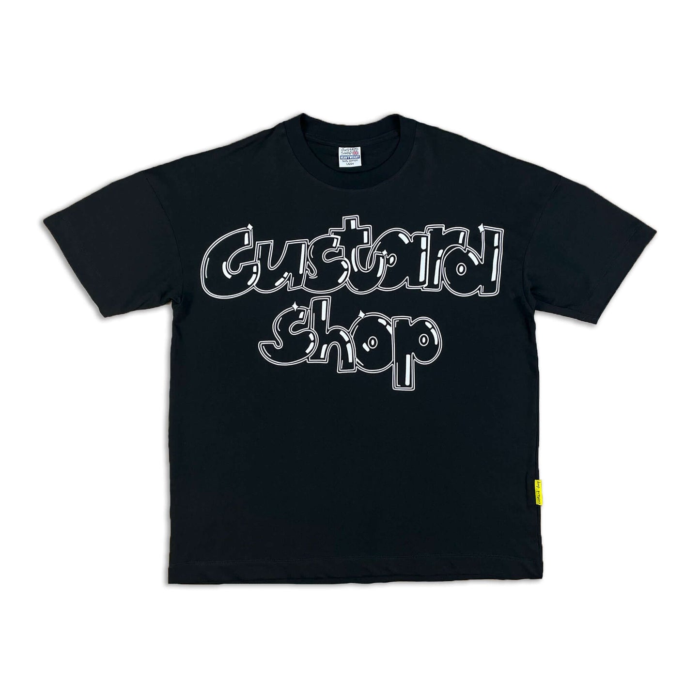 Heavyweight Graffiti Print T-Shirt | Black