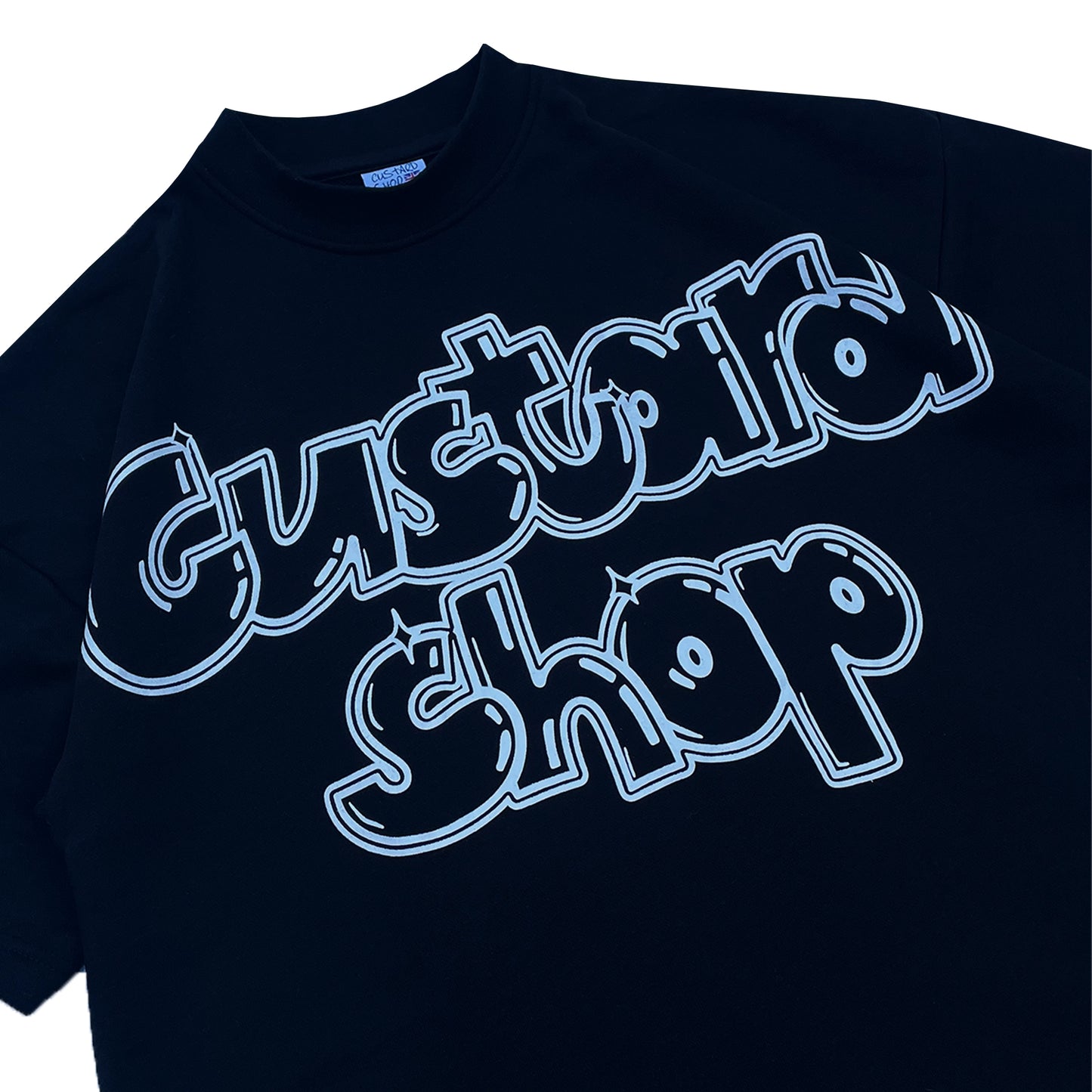Heavyweight Graffiti Print T-Shirt | Black