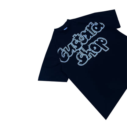 Heavyweight Graffiti Print T-Shirt | Black