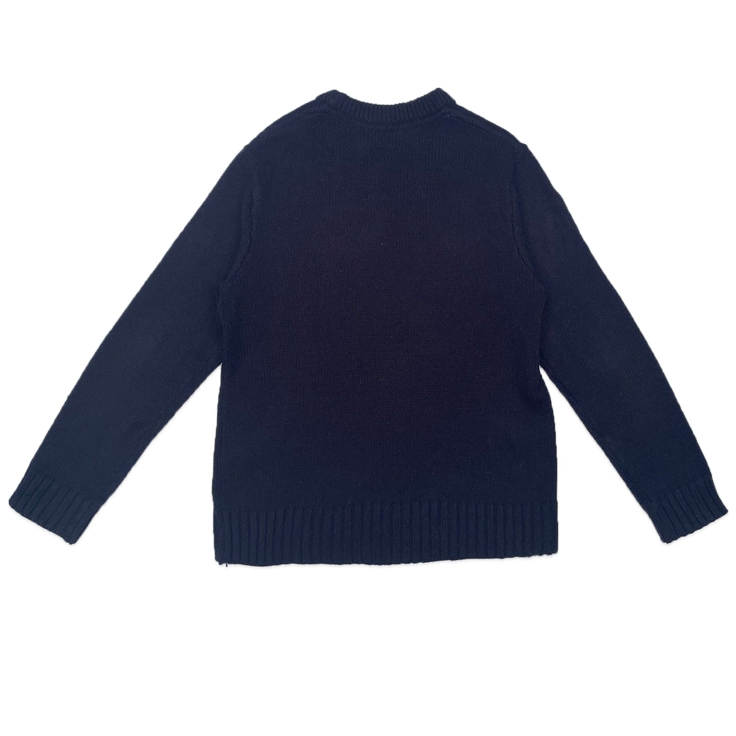 Custard Reclaimed Black Knit Jumper | Size Medium