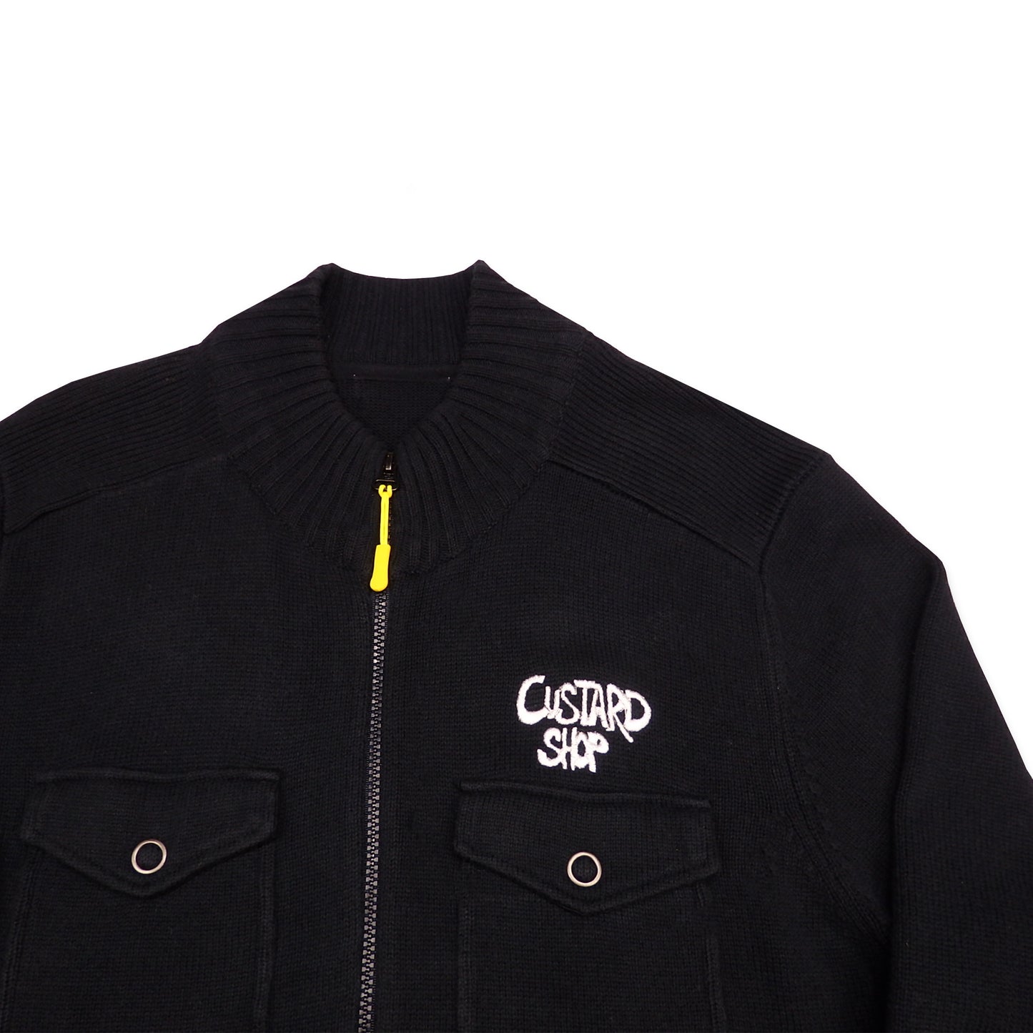 Custard Reclaimed Button Pocket Fleece | Size Large
