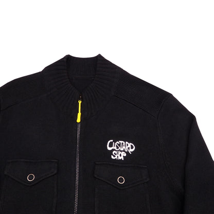 Custard Reclaimed Button Pocket Fleece | Size Large