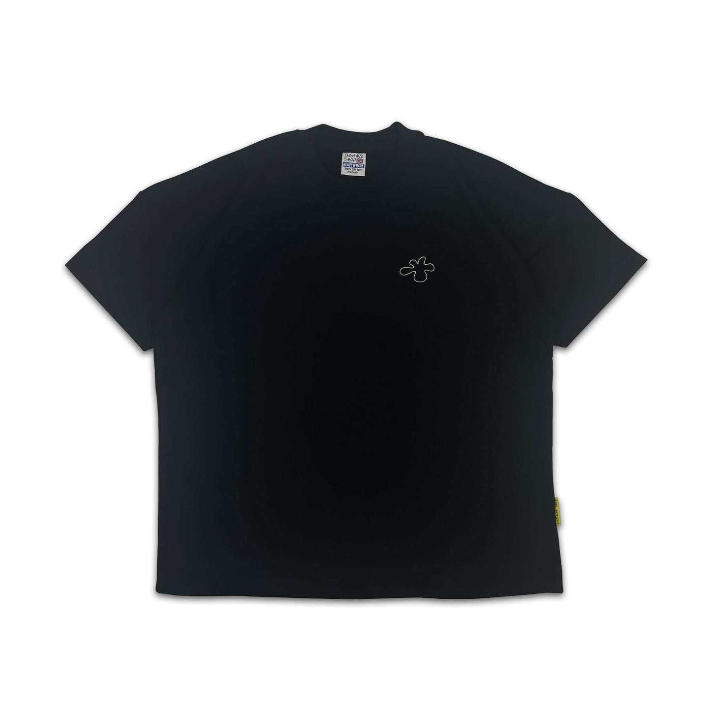 Heavyweight Embroidered Splodge T-Shirt | Black