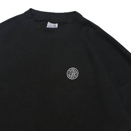 Waffle Acid House Long Sleeve T-Shirt | Black