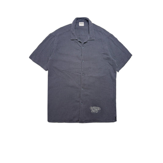 Custard Reclaimed Gauze Button Shirt | Size Medium
