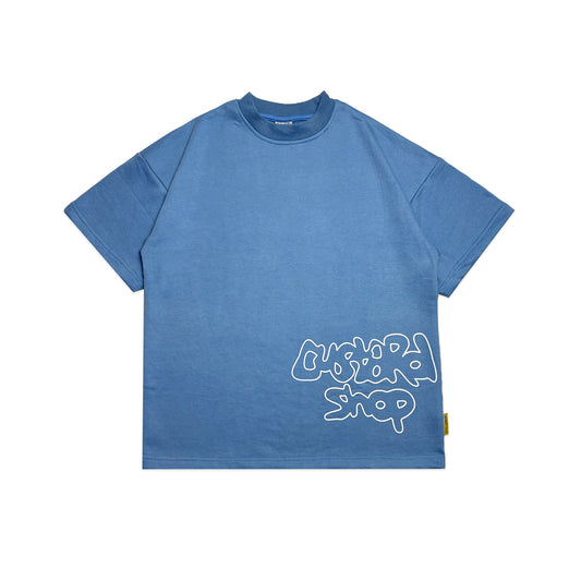 Heavyweight Liquid Print T-Shirt | Blue