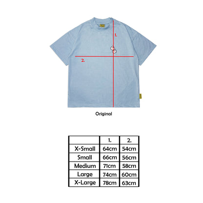 Lightweight Graffiti Embroidered T-Shirt | Blue