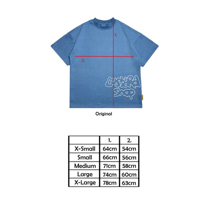 Heavyweight Liquid Print T-Shirt | Blue