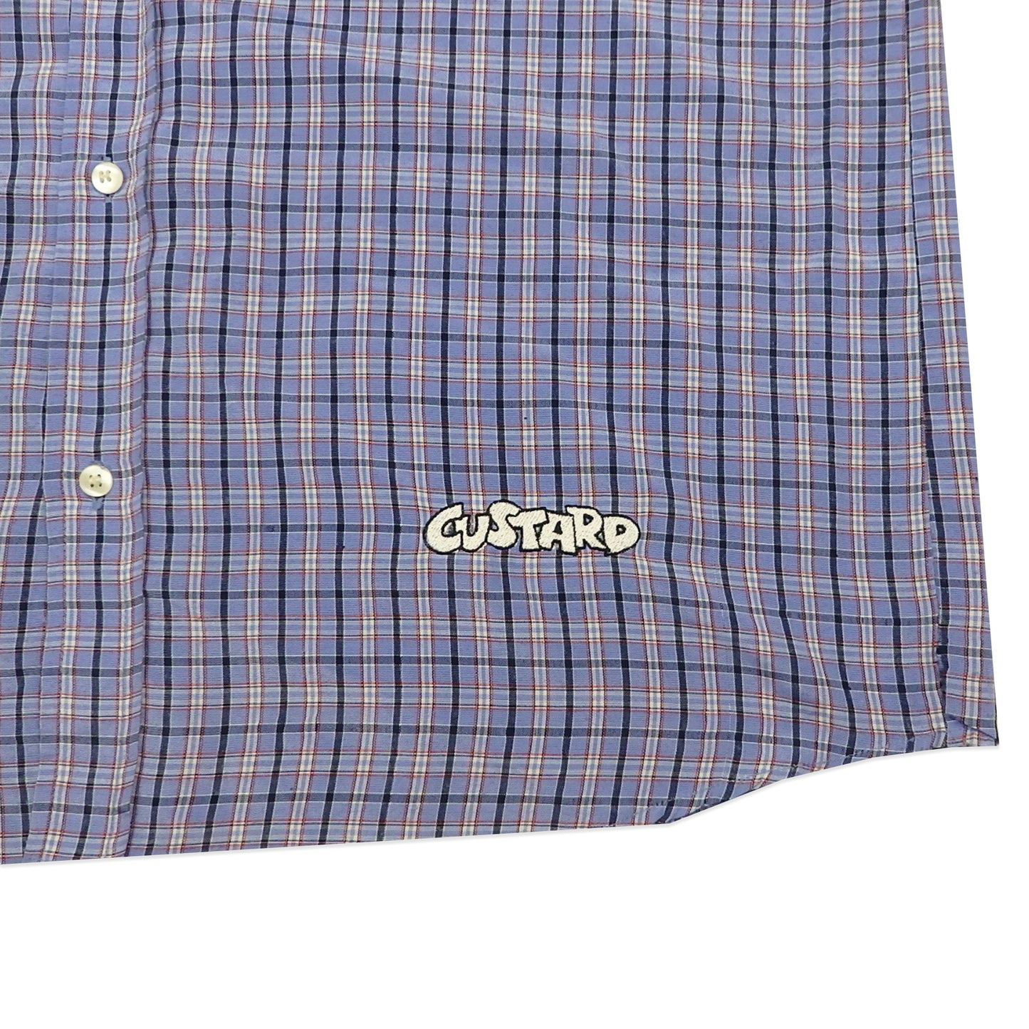 Custard Reclaimed Check Shirt | Size Large