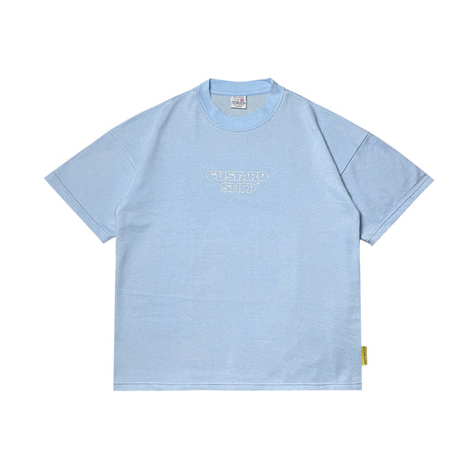 Heavyweight Block Print T-Shirt | Light Blue