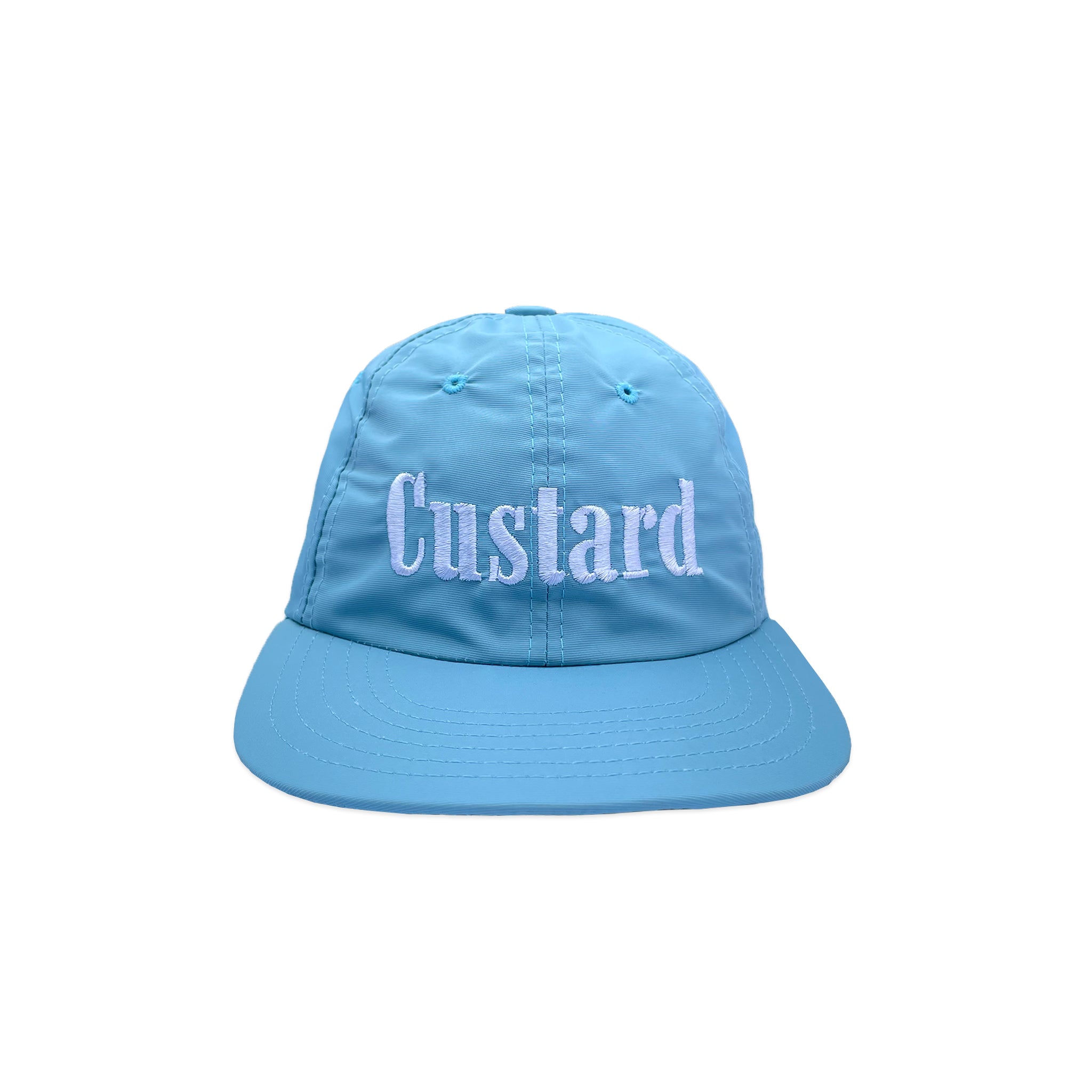Nylon Blue Font 6 Panel Cap – Custard Shop Official
