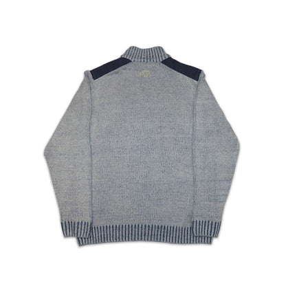 Custard Reclaimed Two-Tone Full-Zip Fleece | Size Large