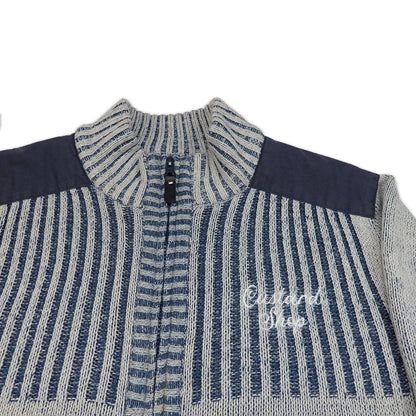 Custard Reclaimed Two-Tone Full-Zip Fleece | Size Large
