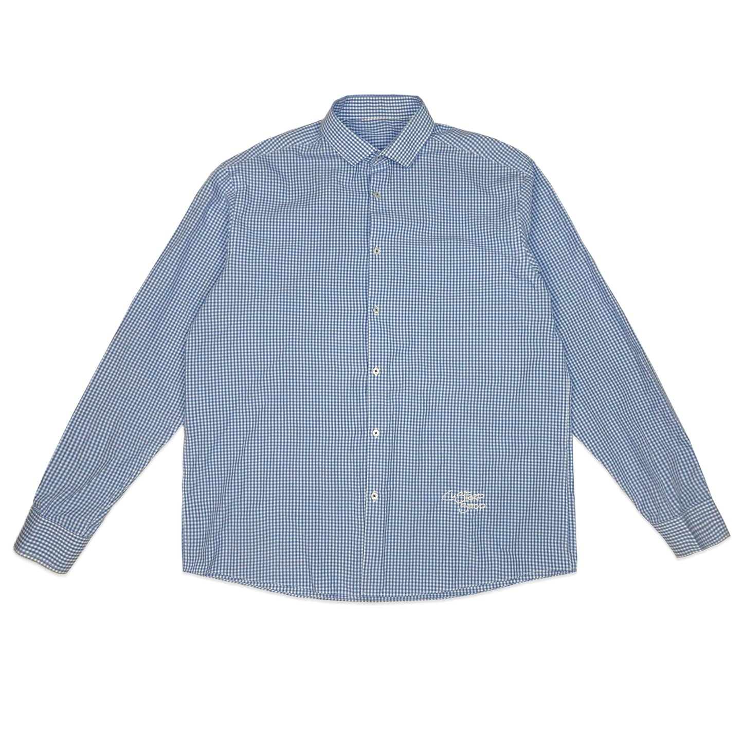 Custard Reclaimed Blue Check Shirt | Size Large
