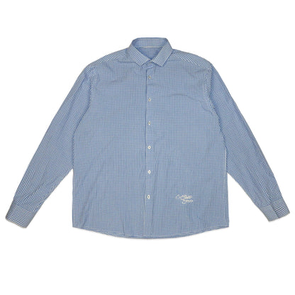Custard Reclaimed Blue Check Shirt | Size Large