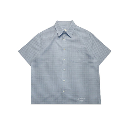 Custard Reclaimed Blue Check Shirt | Size Large/XL
